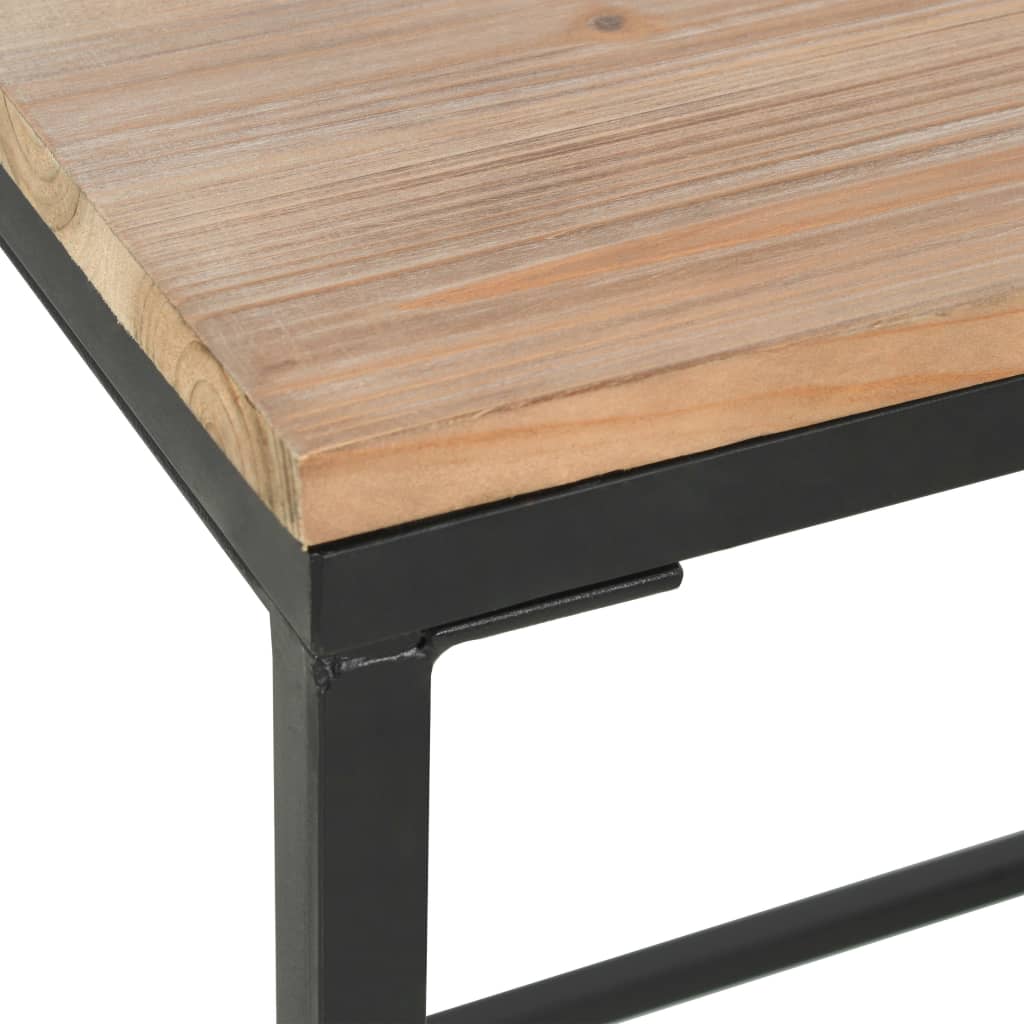 Escritorio con pedestal madera abeto y acero 100x50x76 cm