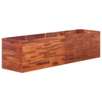 Arriate de madera de acacia 100x50x50 cm