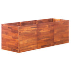 Arriate de madera de acacia 100x50x50 cm