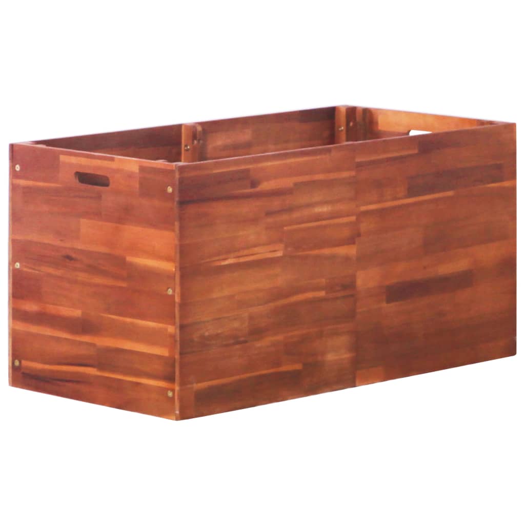 Arriate de madera de acacia 100x50x50 cm