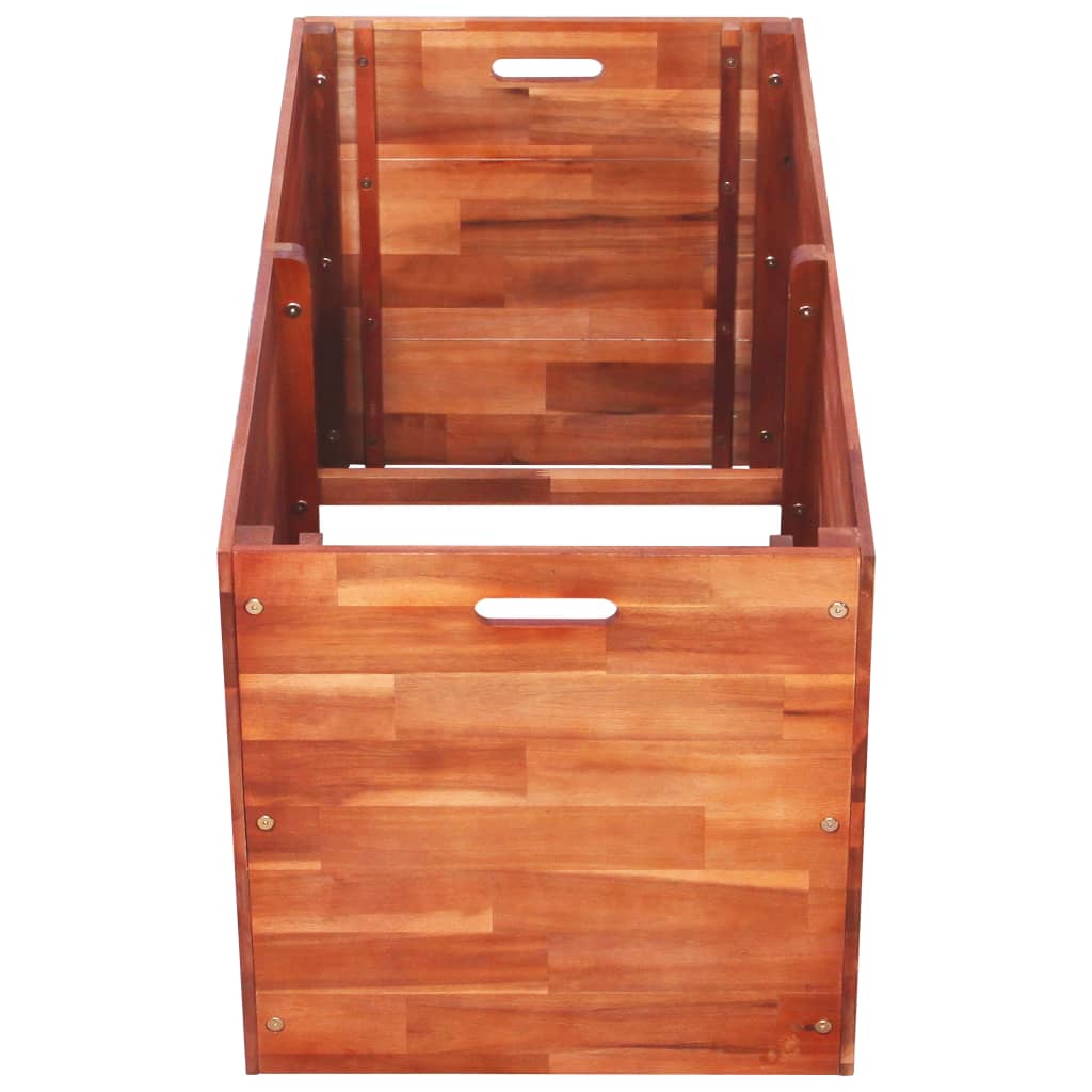 Arriate de madera de acacia 100x50x50 cm