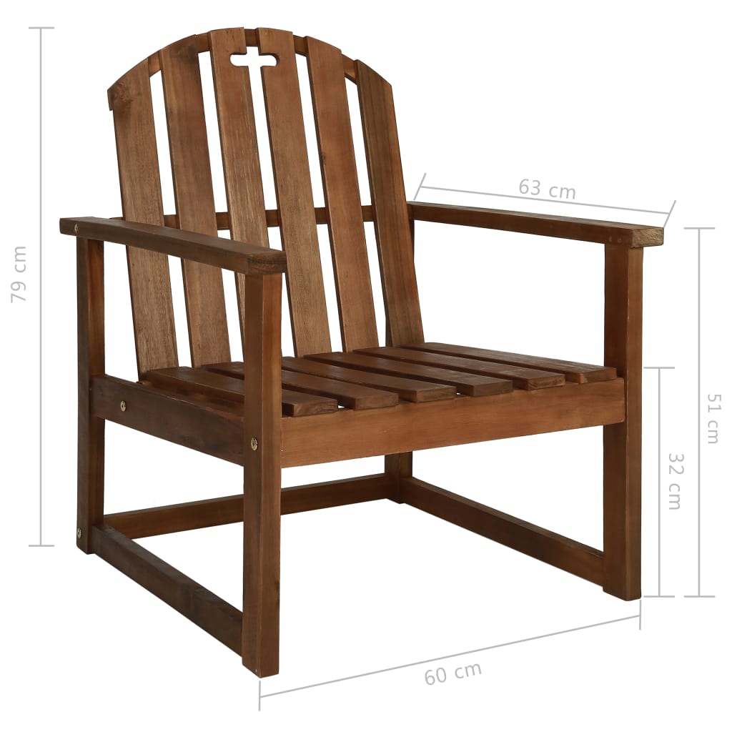 Sillones de jardín 2 uds madera acacia maciza