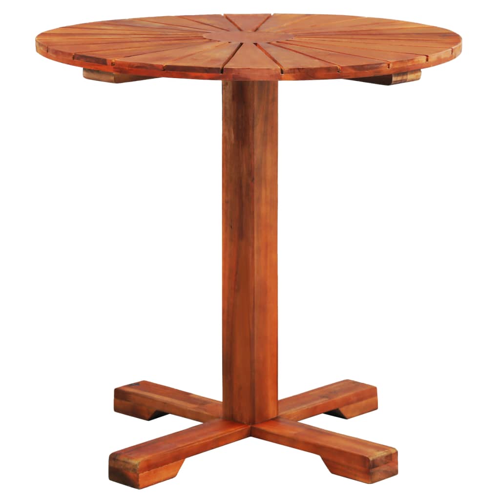 Mesa para terraza bistró madera maciza de acacia 70x70 cm