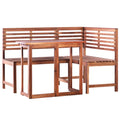 Set mesa y sillas bistró de jardín 2 pzas madera maciza acacia