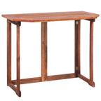 Set mesa y sillas bistró de jardín 2 pzas madera maciza acacia