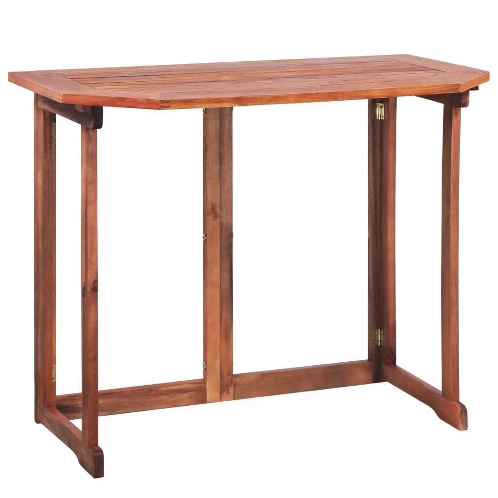Set mesa y sillas bistró de jardín 2 pzas madera maciza acacia