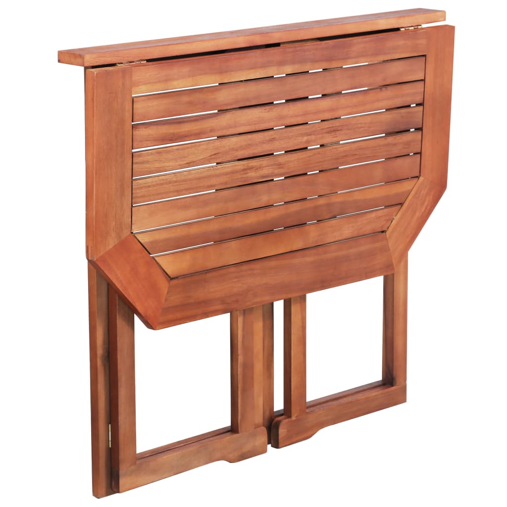 Set mesa y sillas bistró de jardín 2 pzas madera maciza acacia