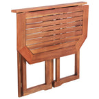 Set mesa y sillas bistró de jardín 2 pzas madera maciza acacia