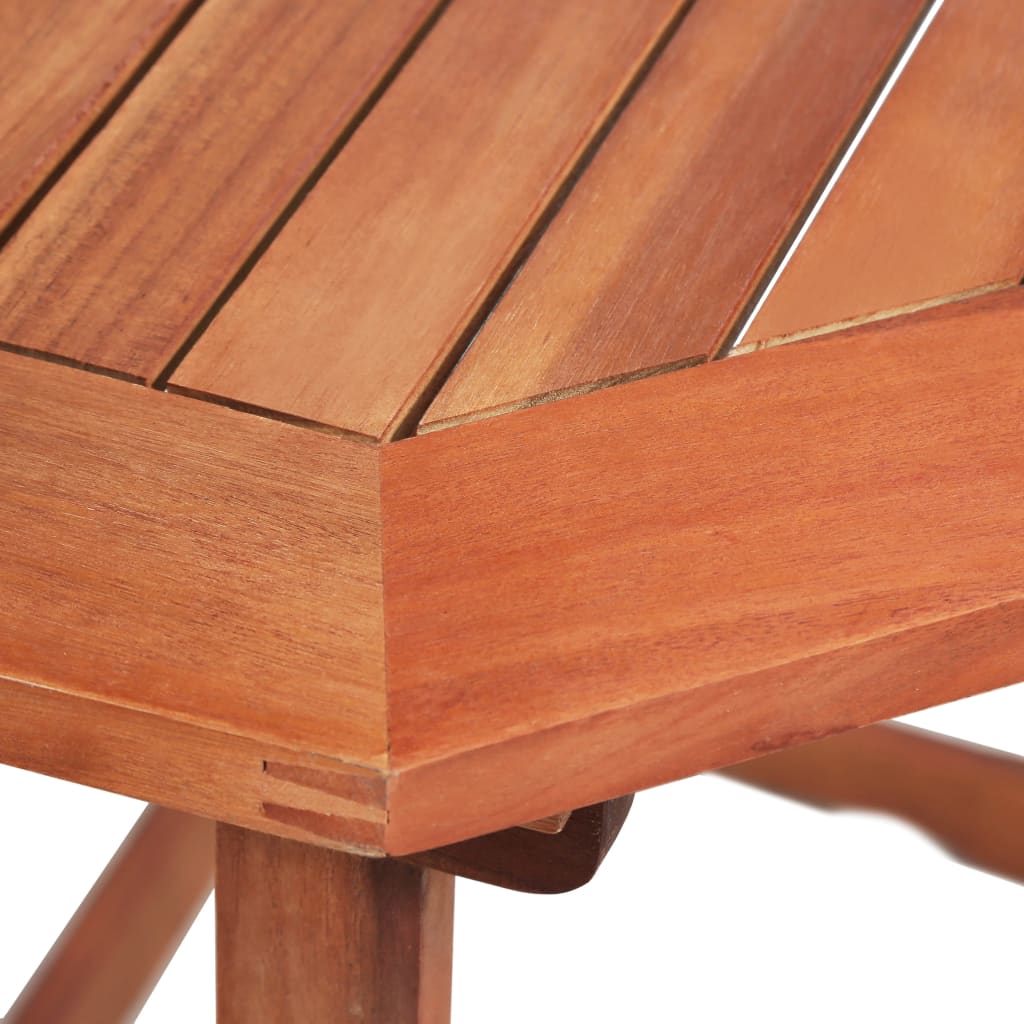 Set mesa y sillas bistró de jardín 2 pzas madera maciza acacia