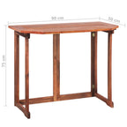 Set mesa y sillas bistró de jardín 2 pzas madera maciza acacia