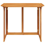 Mesa para terraza bistró madera maciza de acacia 90x50x75 cm