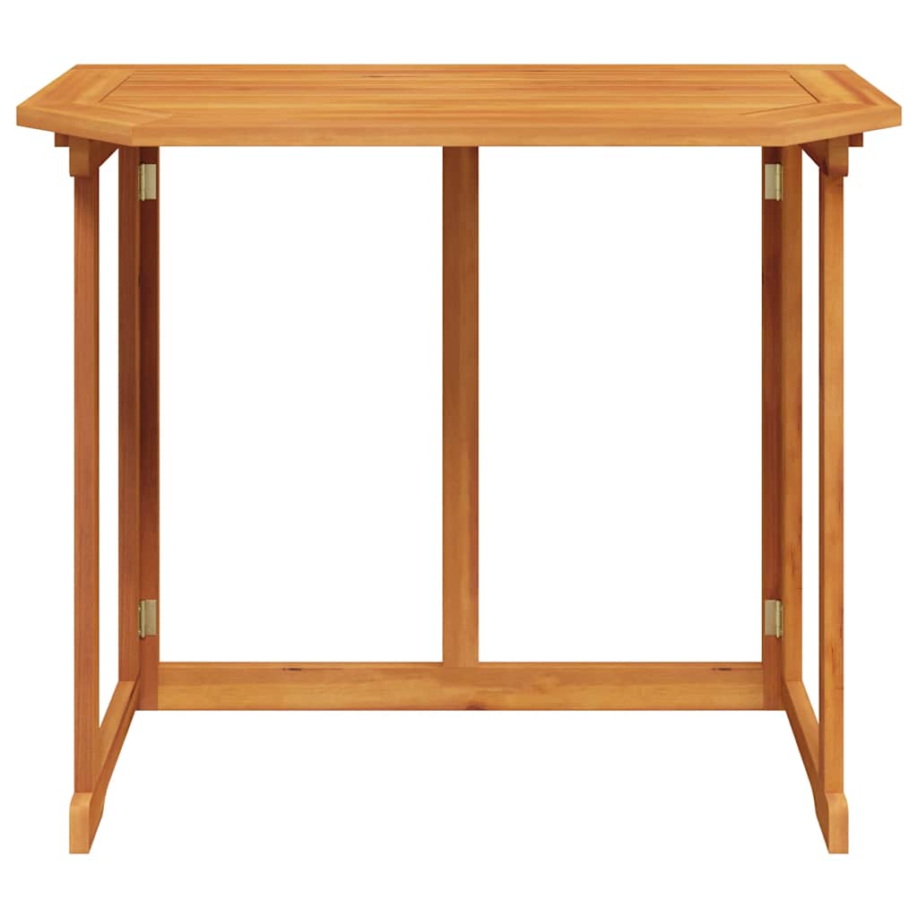 Mesa para terraza bistró madera maciza de acacia 90x50x75 cm