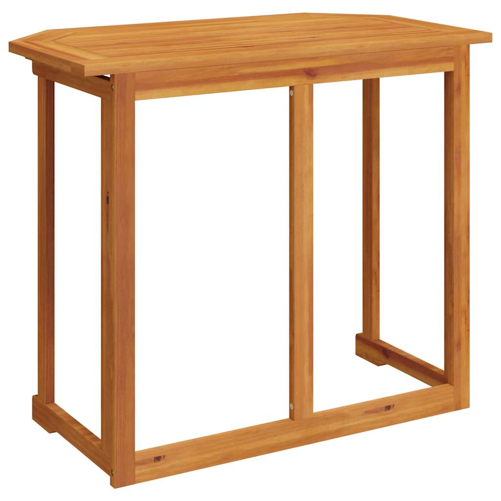 Mesa para terraza bistró madera maciza de acacia 90x50x75 cm