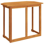 Mesa para terraza bistró madera maciza de acacia 90x50x75 cm