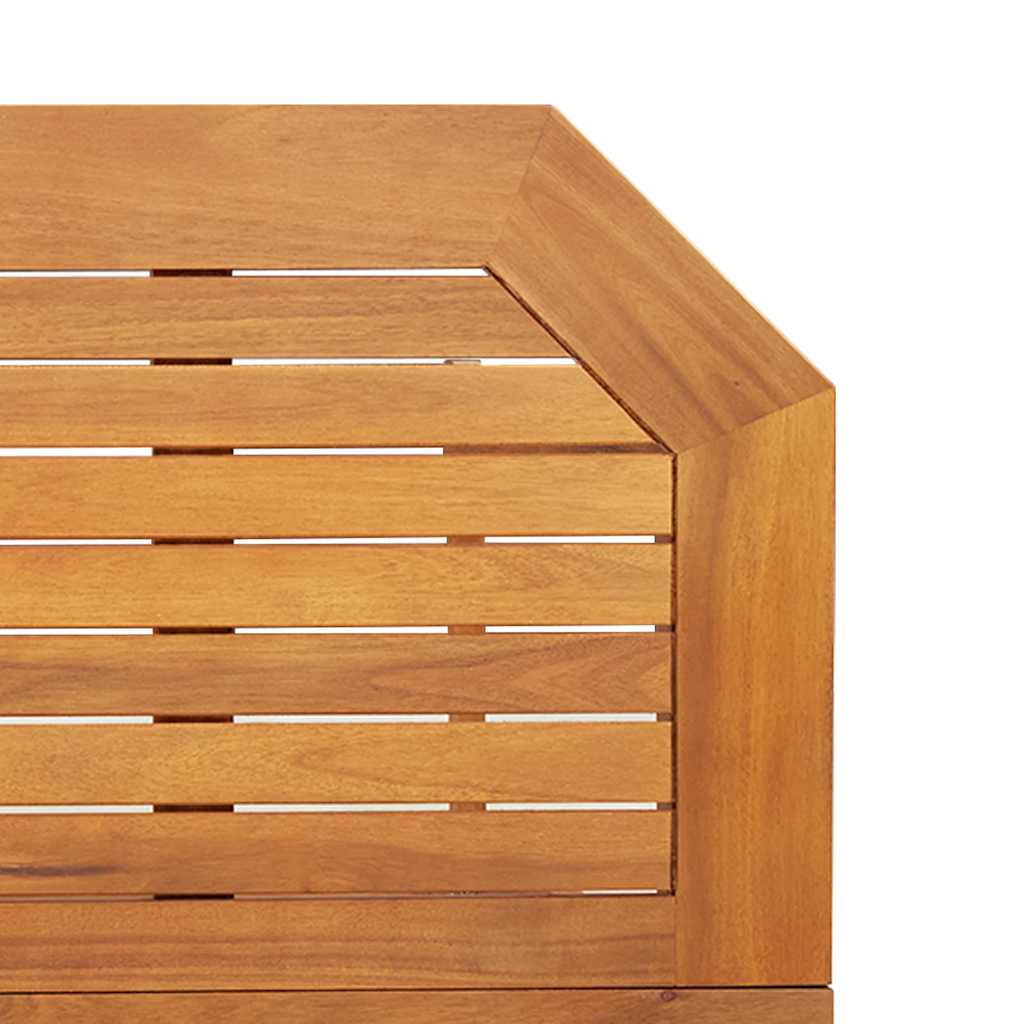 Mesa para terraza bistró madera maciza de acacia 90x50x75 cm