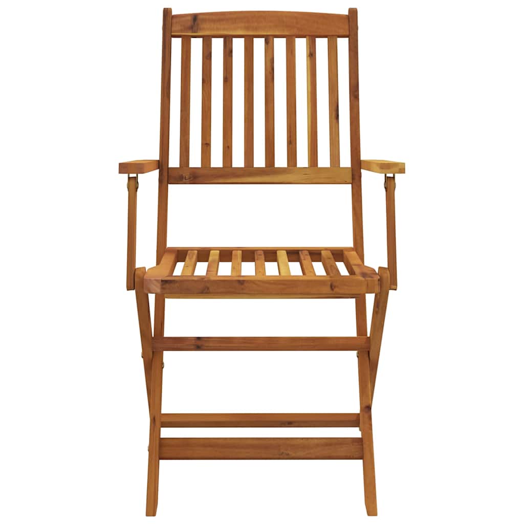 Set comedor de jardín plegable 5 piezas madera maciza de acacia
