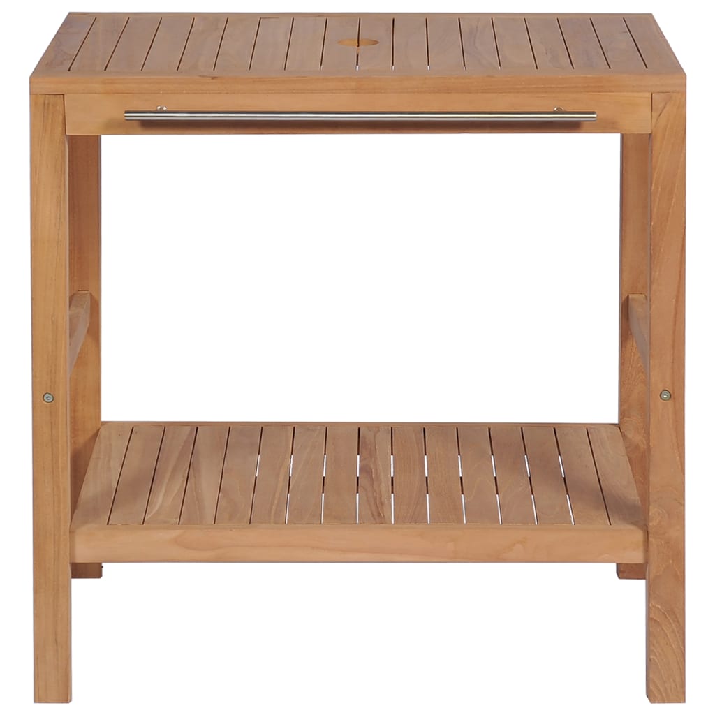 Mueble de lavabo tocador madera teca maciza 74x45x75 cm