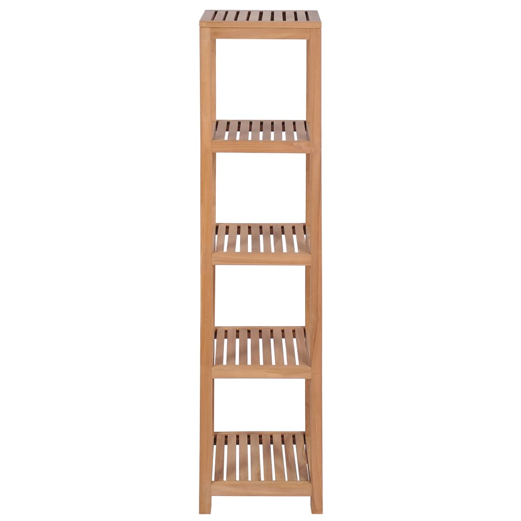 Estantería de baño 4 niveles madera teca maciza 42x42x165 cm