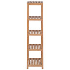 Estantería de baño 4 niveles madera teca maciza 42x42x165 cm
