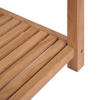 Estantería de baño 4 niveles madera teca maciza 42x42x165 cm