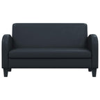 Conjunto de sofás 2 piezas cuero sintético negro