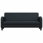 Conjunto de sofás 2 piezas cuero sintético negro