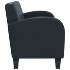 Conjunto de sofás 2 piezas cuero sintético negro