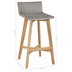 Taburetes de cocina 2 unidades madera maciza acacia