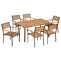 Set de comedor de jardín 5 pzas ratán sintético negro y marrón