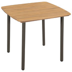 Mesa de comedor de jardín madera maciza de acacia 110x110x75 cm