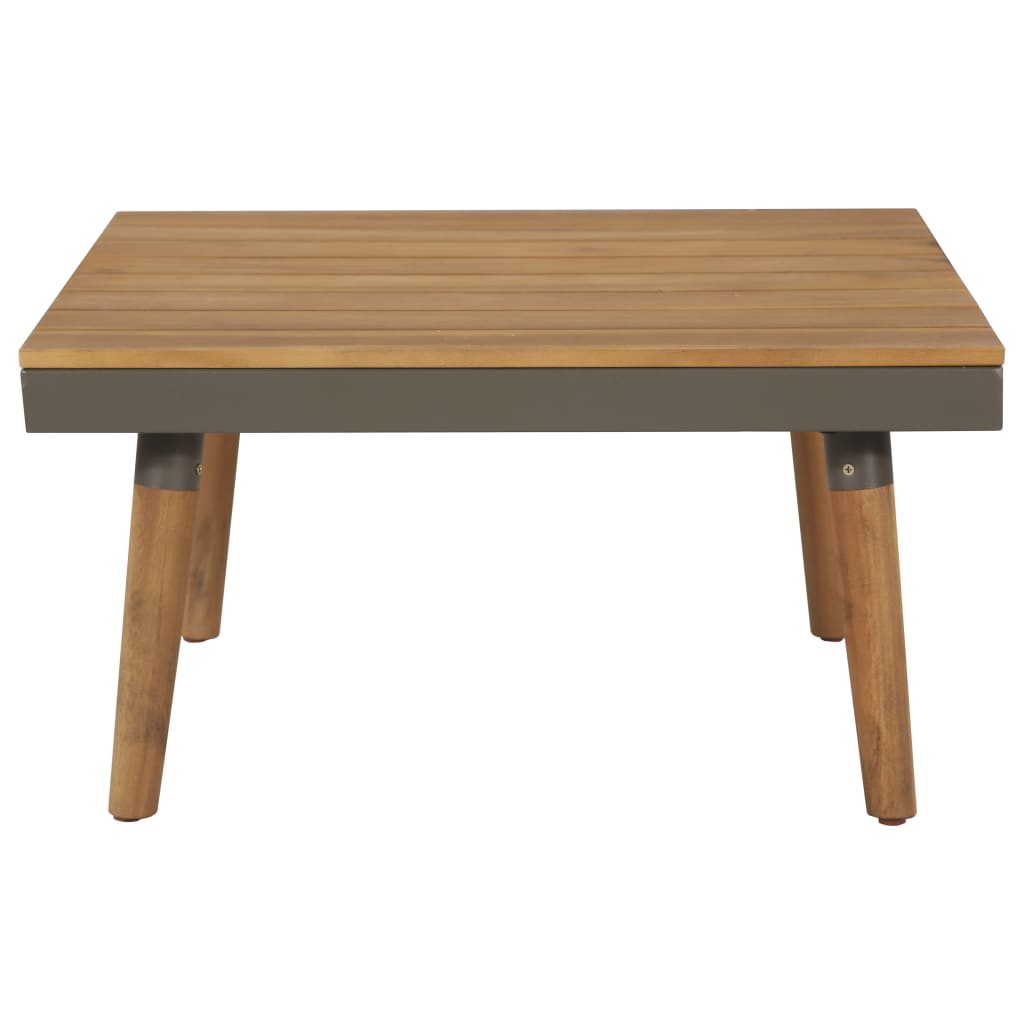 Juego muebles de jardín 4 piezas y cojines madera maciza acacia
