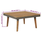 Juego muebles de jardín 4 piezas y cojines madera maciza acacia