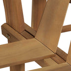 Banco de árbol hexagonal medio madera maciza de acacia 160 cm