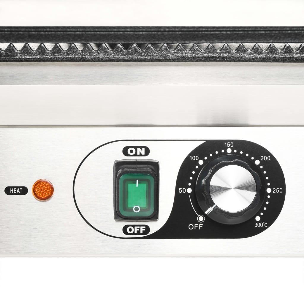 Grill parrilla estriada doble 3600 W 57x30,5x20 cm