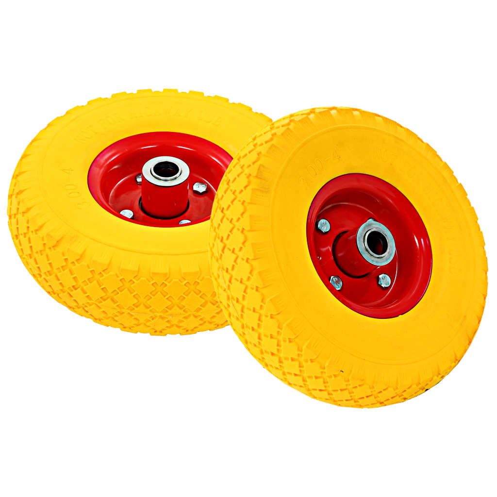 Ruedas de carretilla 4 uds PU macizo 3.00-4 (245x82)