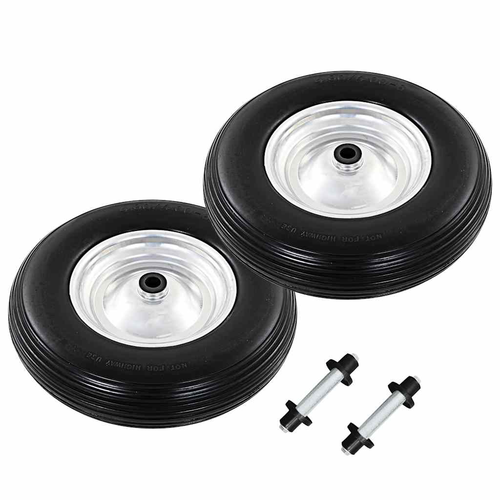 Rueda de carretilla con eje macizo PU 4.00-8 390 mm