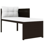 Set de muebles de jardín 4 piezas ratán sintético marrón