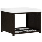 Set de muebles de jardín 4 piezas ratán sintético marrón