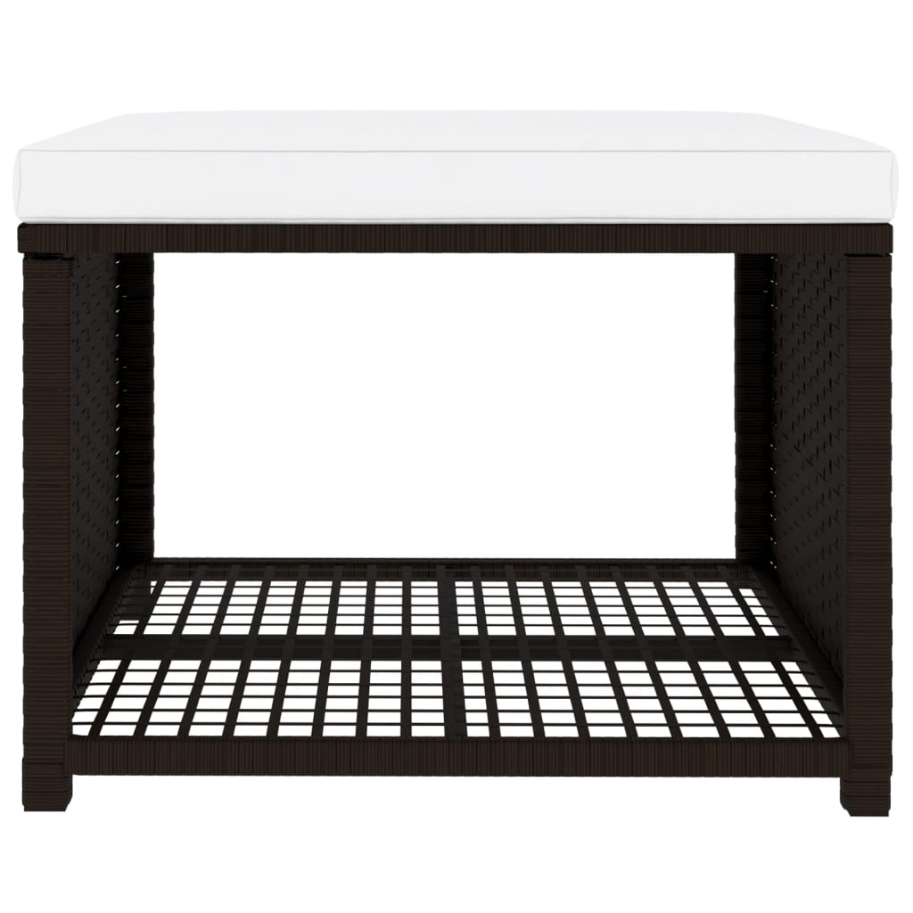 Set de muebles de jardín 4 piezas ratán sintético marrón