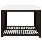 Set de muebles de jardín 4 piezas ratán sintético marrón