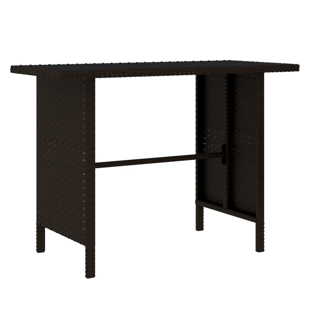 Set de muebles de jardín 4 piezas ratán sintético marrón