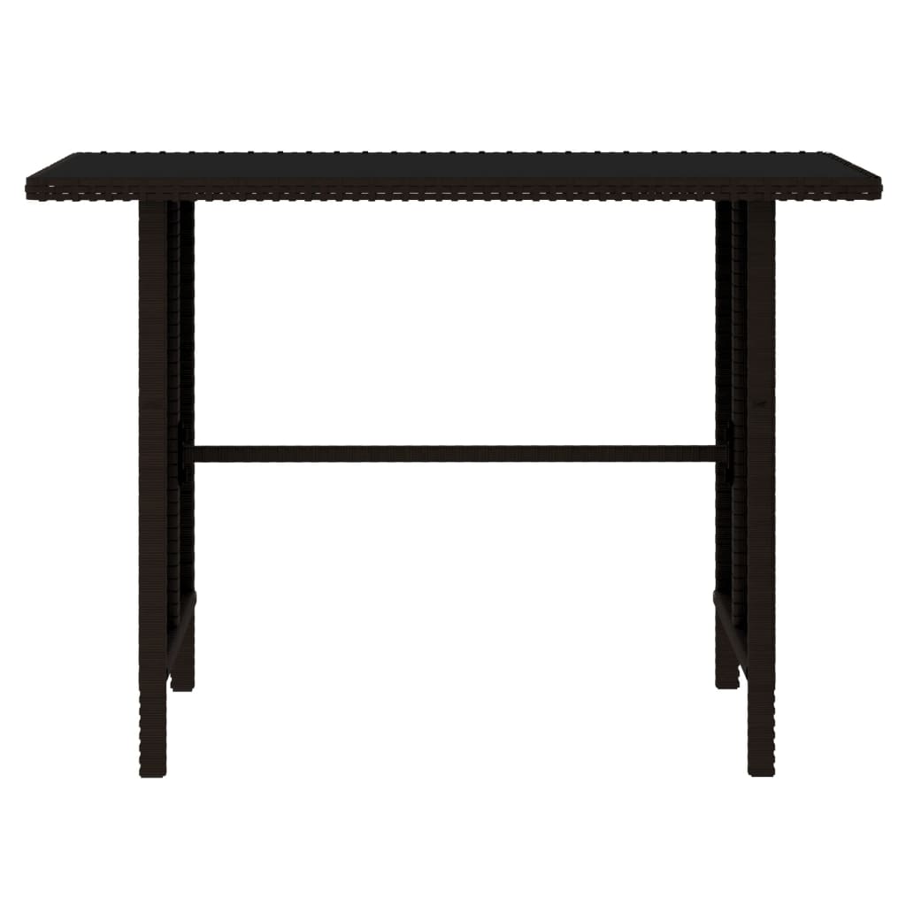 Set de muebles de jardín 4 piezas ratán sintético marrón