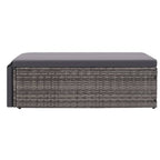 Set de muebles de jardín 2 pzas y cojines ratán sintético gris