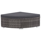 Set de muebles de jardín 6 pzas y cojines ratán sintético gris