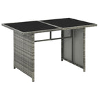 Set de muebles de jardín 10 pzas y cojines ratán sintético gris