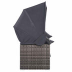 Set de sofás de jardín 7 piezas y cojines ratán sintético gris