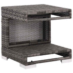 Set de sofás de jardín 7 piezas y cojines ratán sintético gris