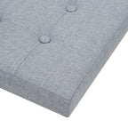 Taburetes almacenaje plegables 2 uds lino sintético gris claro