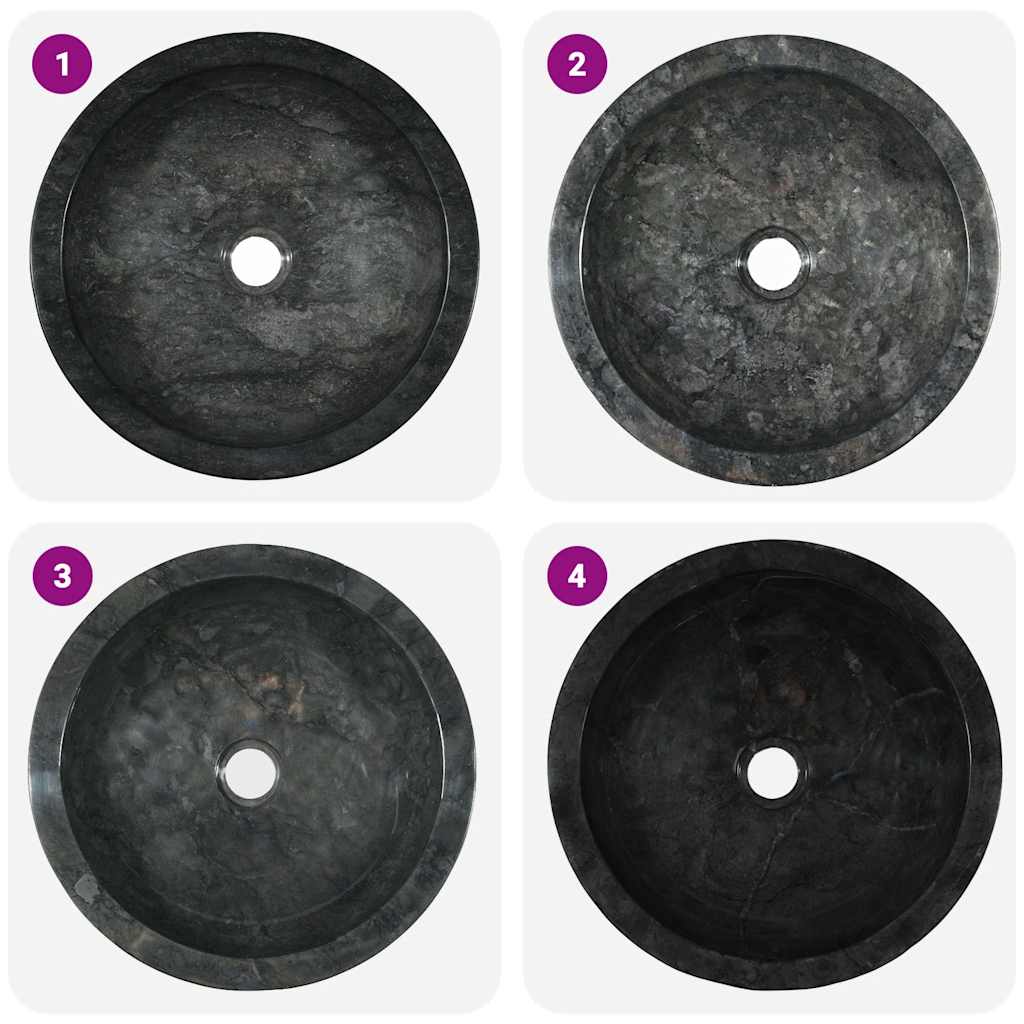 Lavabo 40x12 cm mármol negro