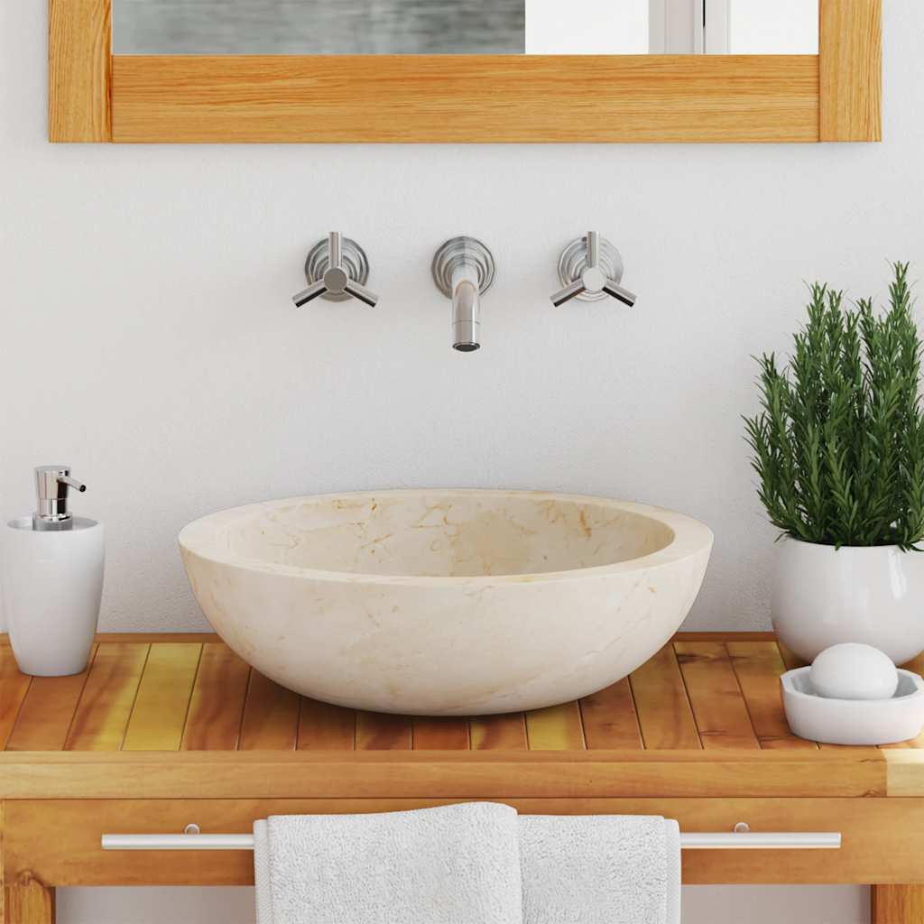 Lavabo 40x12 cm mármol color crema
